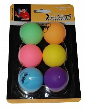 шарики н/теннис 31026 флюоресцентные (6 шт) для настольного тенниса