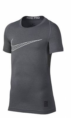 футболка nike fw pro carbon heather/wht д. Nike