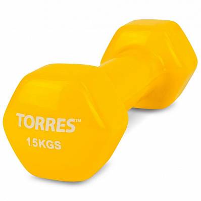 Torres гантель torres метал/винил 1.5 кг - 1шт