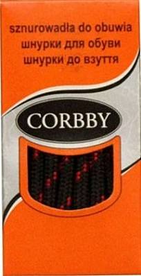 шнурки corbby треккинговые 150cm black/red CORBBY